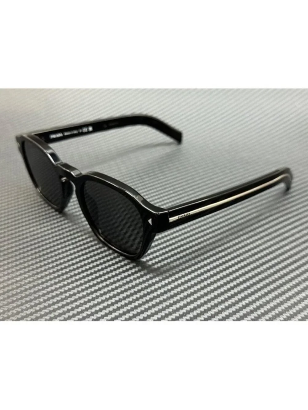 New PRADA Men Black Sunglasses 52-24-150
